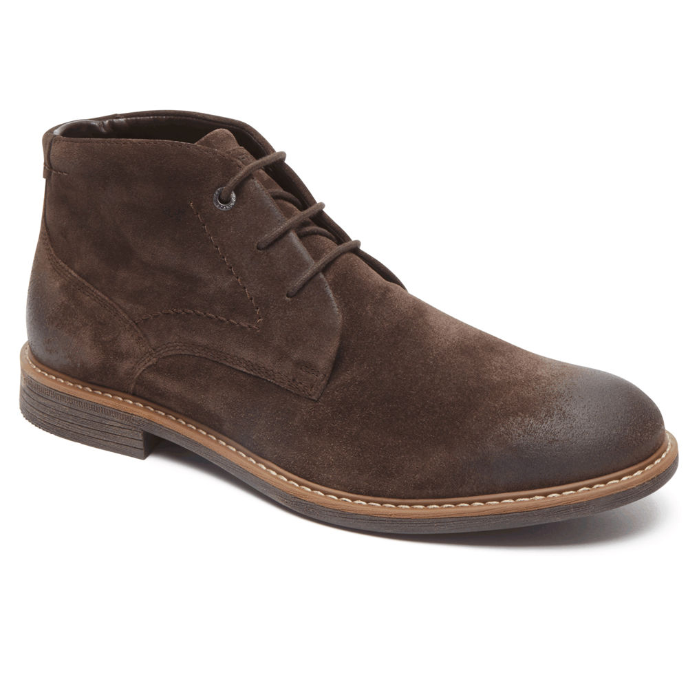 Botas Rockport Hombre Mexico - Classic Break Chukka Marrom - DOIGR7269